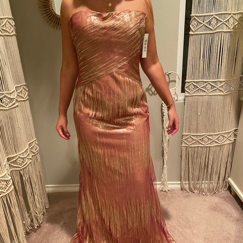 RENE RUIZ STRAPLESS GOWN